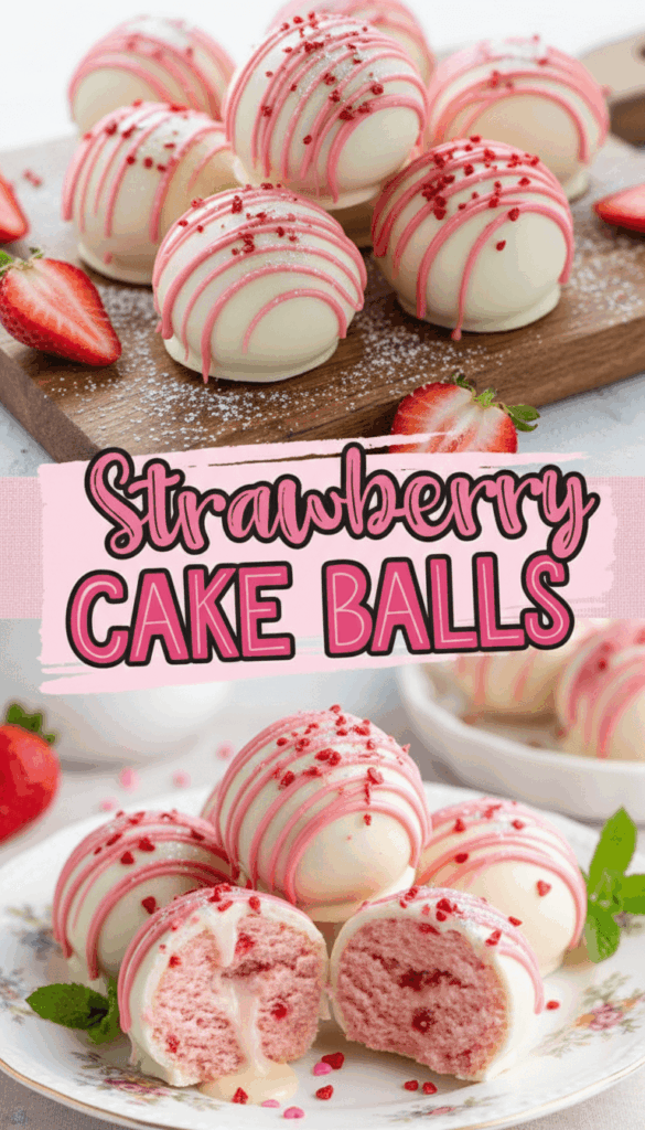 Strawberry No Bake Cake Balls – Tasty By Nora