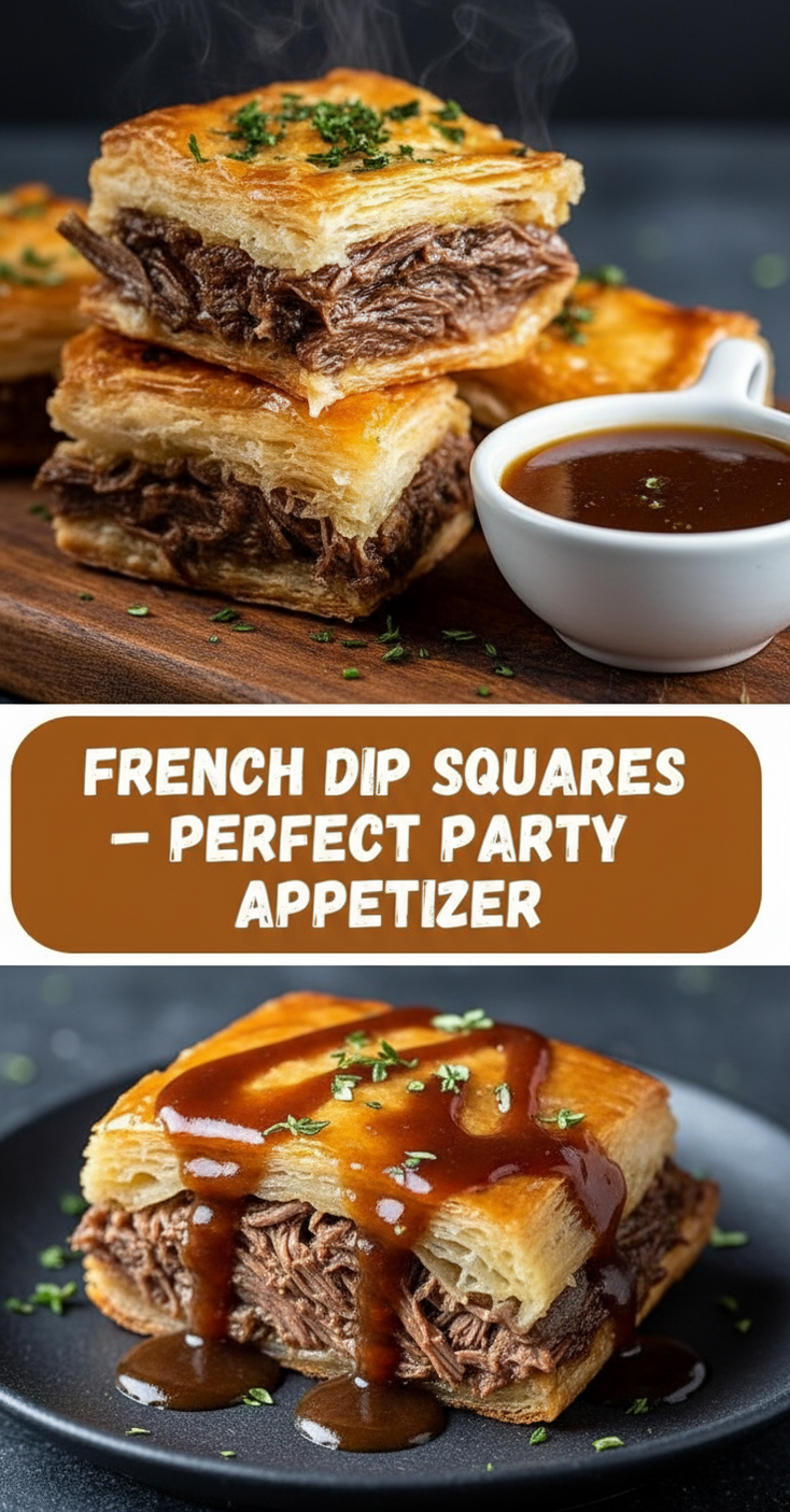French Dip Squares – Tasty By Nora
